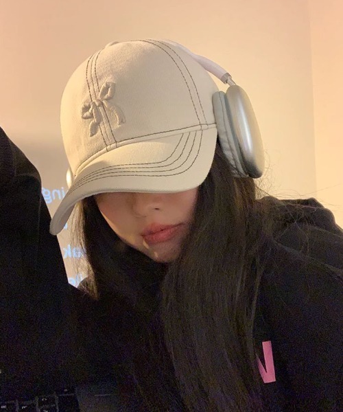LACーVERT キャップ 帽子 リボン刺繍キャップ レディース メンズ