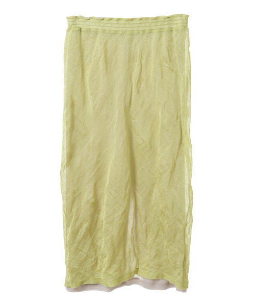 カレンテージ　シースルーストレートスカート martinique スカート 「CURRENTAGE/カレンテージ」Seethrough