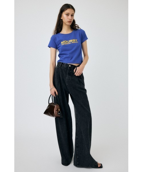 Tシャツ(半袖+袖なし) MOUSSY U/M RHINESTONE FIT TEE MOUSSY | U/M RHINESTONE FIT TEE (Tシャツ・カットソー(半袖) ) |SHEL