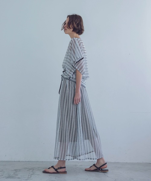 DRESSLAVE（ドレスレイブ） ロング スカート sheer mesh border flare