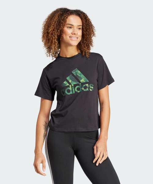 ☆adidas☆ Originals ロゴ フローラル 半袖Tシャツ adidas tシャツ フローラル グラフィック ビッグロゴ 半袖T