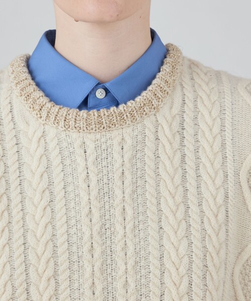 MACPHEE（マカフィー） ベスト ジレ ルレックスケーブル クルーネック