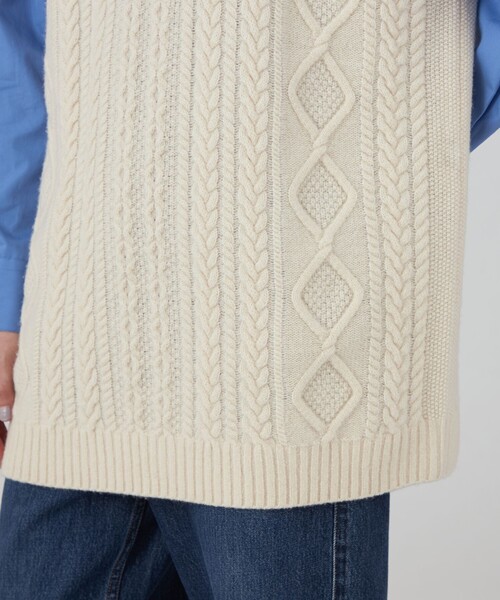 【 美品 】【即日発送】ニットベストマカフィー マカフィー MACPHEE ツイードニット ベスト （42 ライトベージュ系