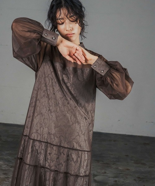 LAISSE PASSE】レース×チュール オケージョンドレス