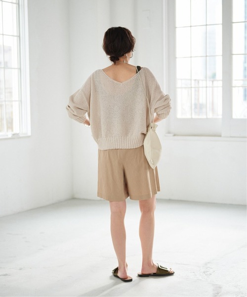 Spick & Span ベージュ 長袖ニットセーター