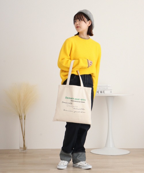 ニット セーター BRODIAEA ガーター編み配色ニット レディース