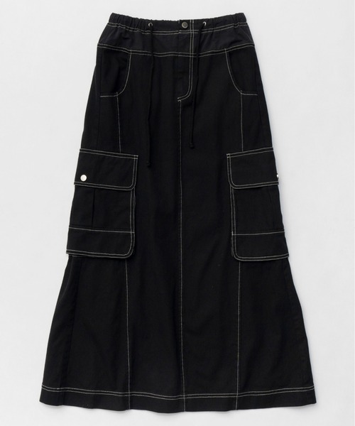 MAISON SPECIAL / スカート/38/ポリエステル/BLK/無地/21232465203 MAISON SPECIAL（メゾンスペシャル） スカート Utility Skirt