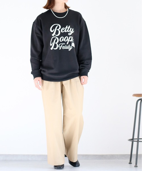 トレーナー スウェット 「Betty Boop(TM) / ベティ ブープ(TM)」裏毛クルーネックスウェット レディース メンズ BETTY BOOP トレーナー スウェット 「Betty Boop(TM) / ベティ