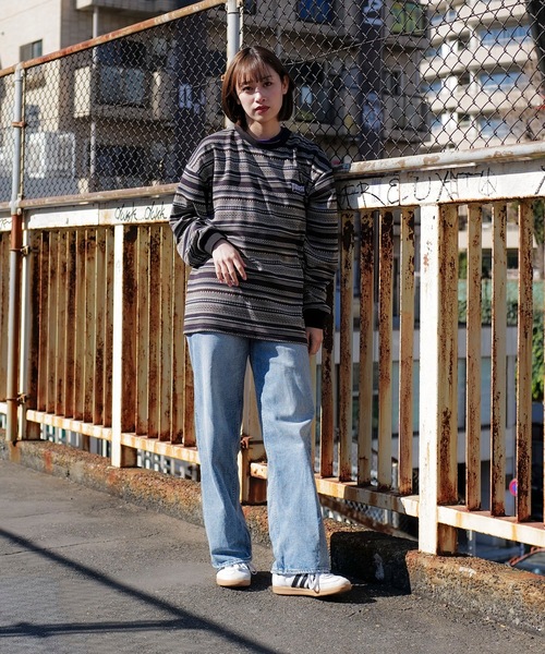 THRASHER（スラッシャー） tシャツ Jacquard Border L/S T-SHIRTS