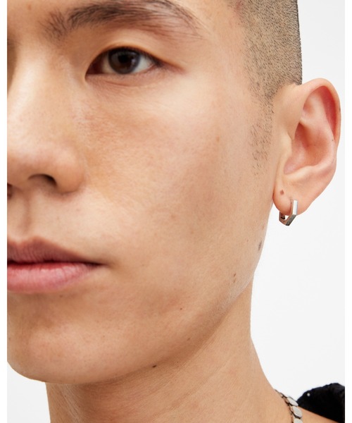 ALLSAINTS（オールセインツ） ピアス HEXAGON MINI HOOP EARRING
