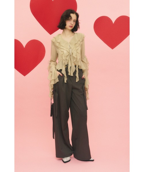 スライ♡FRONT RIBBON ブラウス FRONT RIBBON LACE ブラウス(507929331) | スライ(SLY) - d fashion