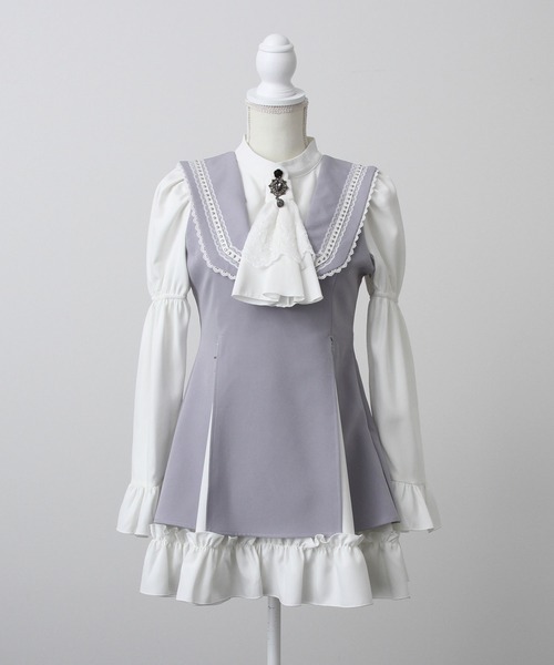 希少 夢展望 姫袖 ワンピース Dear my love 姫系 姫ギャル タグ付 姫袖ビジュースカーフワンピース – レディースファッション通販
