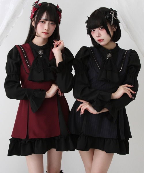 DearMyLove ワンピース 姫袖ビジュースカーフワンピース : ZOZOTOWN