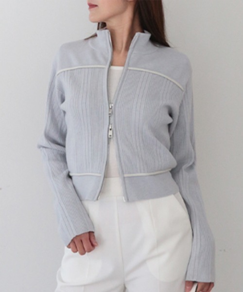 AMBIENT（アンビエント） カーディガン ニットジップカーディガン
