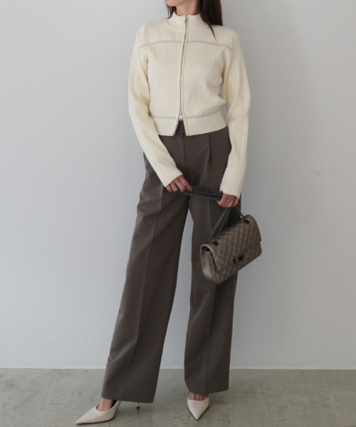 アンビエント（AMBIENT）/ニットジップカーディガン AMBIENT（アンビエント） カーディガン ニットジップカーディガン