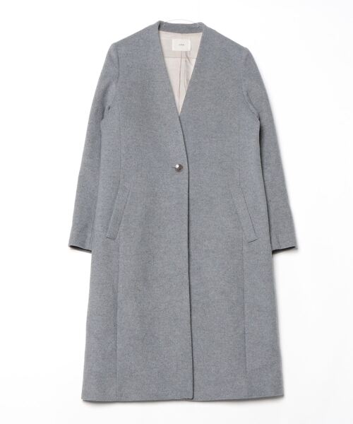 スローブイエナ ノーカラーコート 38 SLOBE IENA（スローブイエナ） ノーカラーコート 38 ナチュラル