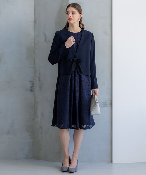23区 APPLAUDIR＊サテンプリーツ 美シルエット ワンピースドレス 40 23区 APPLAUDIR＊サテンプリーツ 美シルエット ワンピースドレス