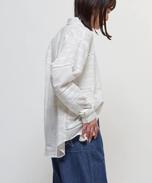 CONVERSE TOKYO ブラウス シャツ LACE CAMBRIC PATCHWORK SHIRT