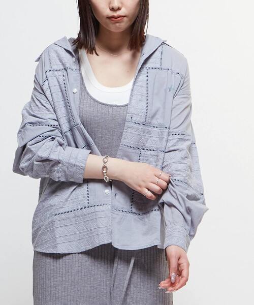 CONVERSE TOKYO ブラウス シャツ LACE CAMBRIC PATCHWORK SHIRT