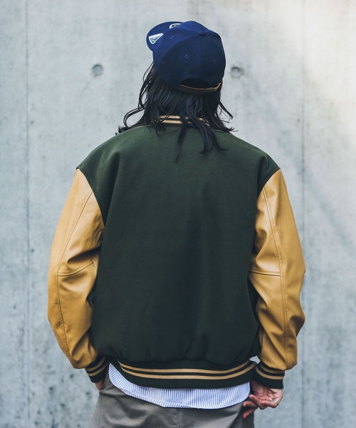 「BUTWIN」 スタジャン MEDIUM ブラック メンズ_画像4