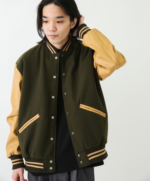 「BUTWIN」 スタジャン MEDIUM ブラック メンズ_画像9