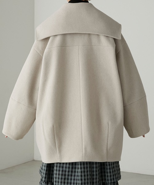 「forksy.」 ピーコート FREE ブラック レディース_画像9