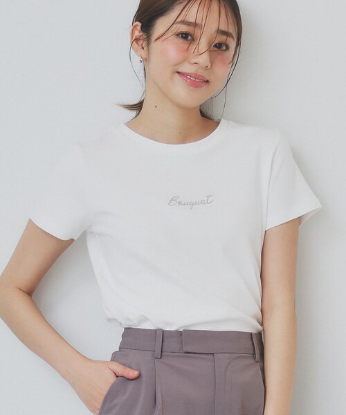 index（インデックス） tシャツ ワンポイントロゴ刺繍Tシャツ「UV/接触