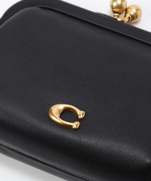 新品COACH がま口 コインケース ブラック COACH コーチ 財布 ☆COACH☆ ノラ キスロック ブラック がま口