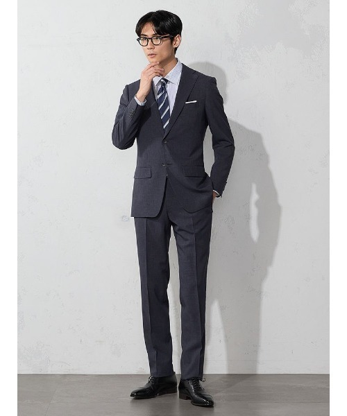 Perfect Suit FActory グレー チェック柄 ビジネススーツ