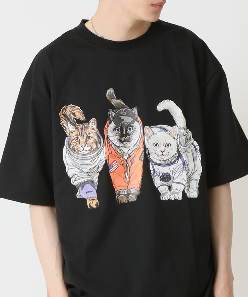CORISCO（コリスコ） tシャツ 度詰め天竺 アニマル前後 プリント 半袖T