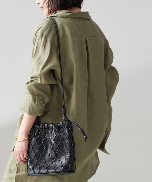 Plantation 皮メッシュバッグ FREAK'S STORE トートバッグ BAGMATI/バグマティー ロゴメッシュ