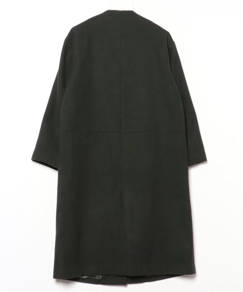 美品 アーバンリサーチドアーズ　Super110's ノーカラーコート ブラック URBAN RESEARCH Sonny Label ノーカラーコート FREE ブラック