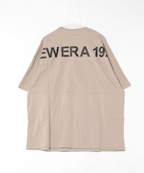 「NEW ERA」 半袖Tシャツ M ベージュ メンズ