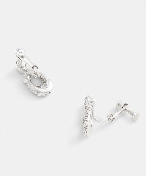 COACH イヤリング シグネチャー クリスタル パヴェ クリップ