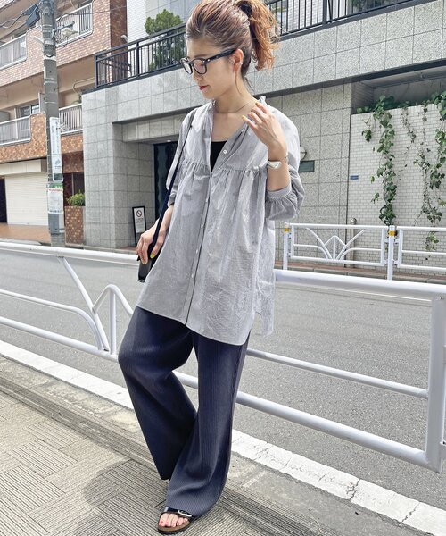 「Spick & Span」 長袖シャツ FREE ネイビー レディース Spick＆Span 「Spick & Span」 長袖ブラウス FREE ネイビー