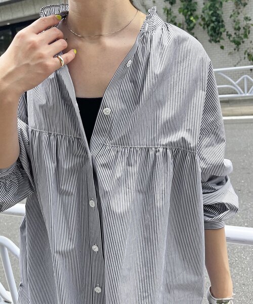 Spick＆Span 「Spick & Span」 長袖ブラウス FREE ネイビー