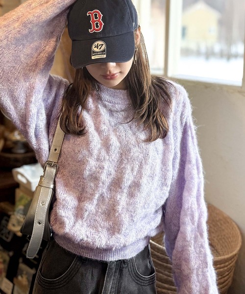 mily bilet ニット セーター 「mily bilet」ふんわり立体感で冬コーデ