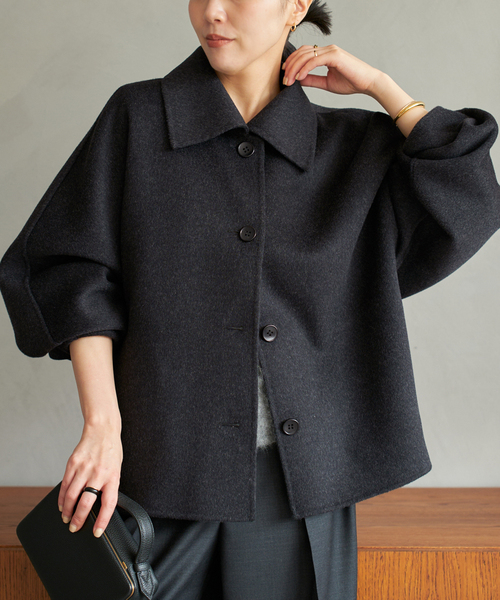 Plage プラージュ ジャケット ブラック 黒 サイズ:36(S) | 23秋冬 ハミルトン マニッシュ ジャケット | テーラードカラー ウール | アウター ブルゾン 上着【レディース】【中古】【美品】【K4664】 plage（プラージュ） コート アウター HAMILTON Jacket コート