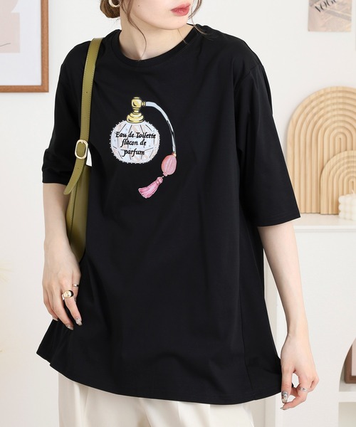 tシャツ BRODIAEA パフュームプリント半袖Tシャツ レディース tシャツ BRODIAEA パフュームプリント半袖Tシャツ レディース