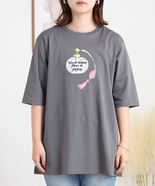 tシャツ BRODIAEA パフュームプリント半袖Tシャツ レディース tシャツ BRODIAEA パフュームプリント半袖Tシャツ レディース