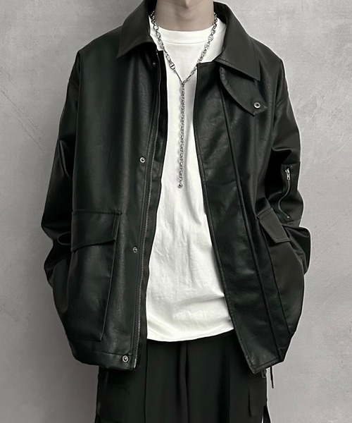 「SERACE」 ブルゾン L ブラック メンズ_画像9