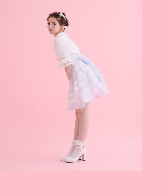 mellfy memory（メルフィーメモリー） スカート Fairy gingham tulle