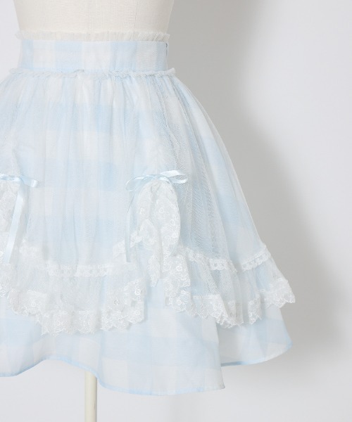 mellfy memory（メルフィーメモリー） スカート Fairy gingham tulle