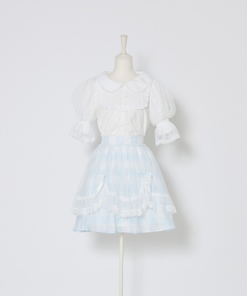 mellfy memory（メルフィーメモリー） スカート Fairy gingham tulle