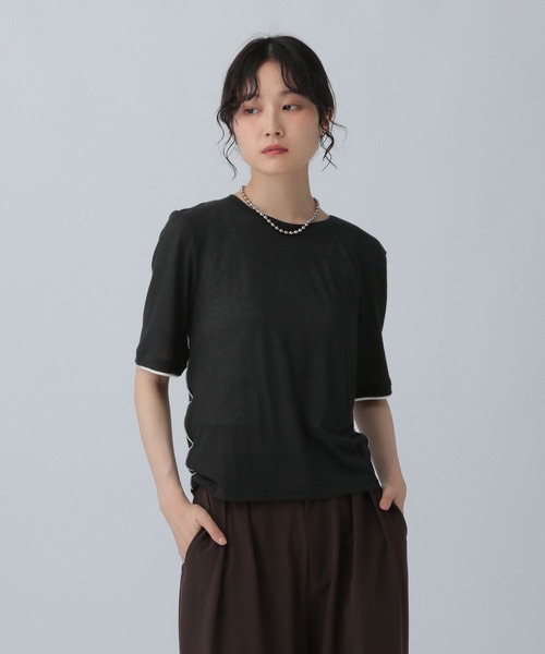 LEPSIM tシャツ シアー配色メロープルオーバー 574395
