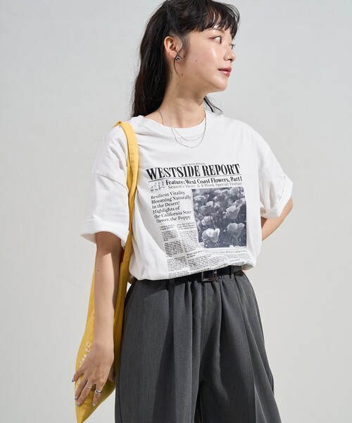 FREAK'S STORE（フリークスストア） tシャツ 半袖 news paper Tシャツ