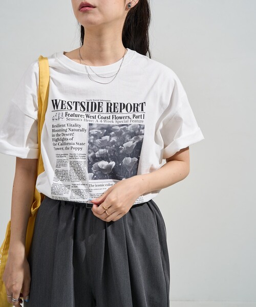 FREAK'S STORE（フリークスストア） tシャツ 半袖 news paper Tシャツ