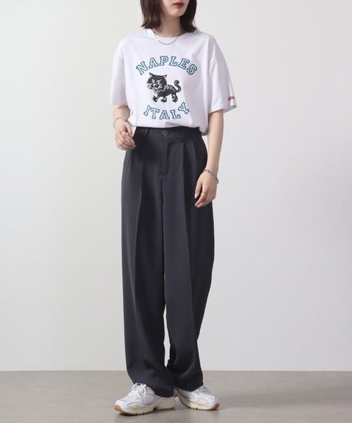「LUMBER」 半袖Tシャツ L ホワイト レディース