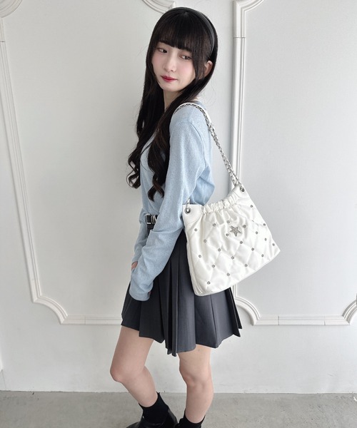 Loueme ショルダーバッグ バッグ スタービジューキルティングチェーン