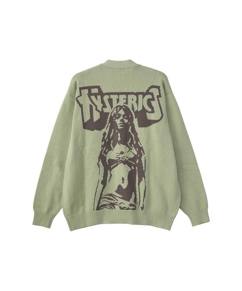 HYSTERIC GLAMOUR カーディガン BAD ASS MAMA編込 メンズ